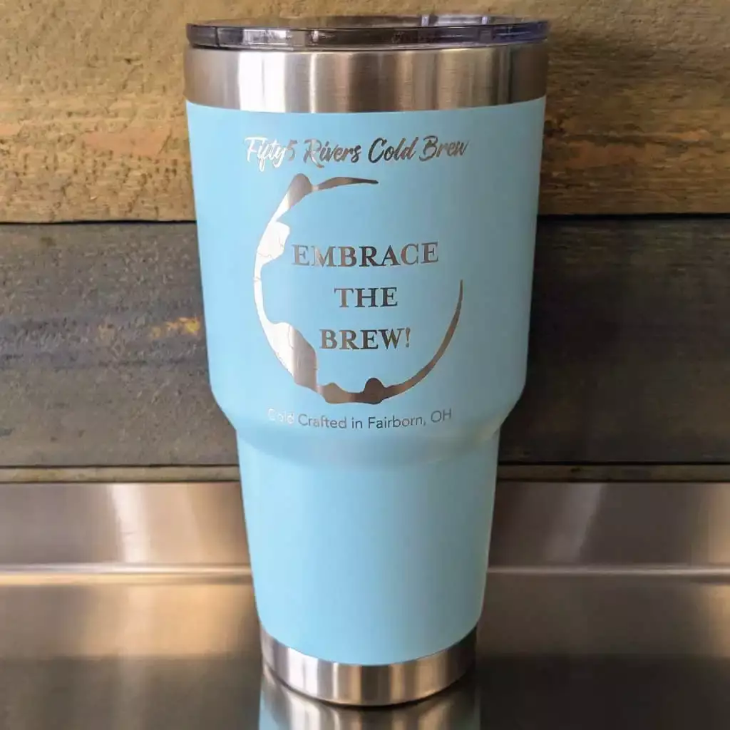 30 oz Teal Embrace the Brew Tumbler with Lid