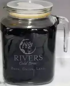 cold brew coffee in a jar